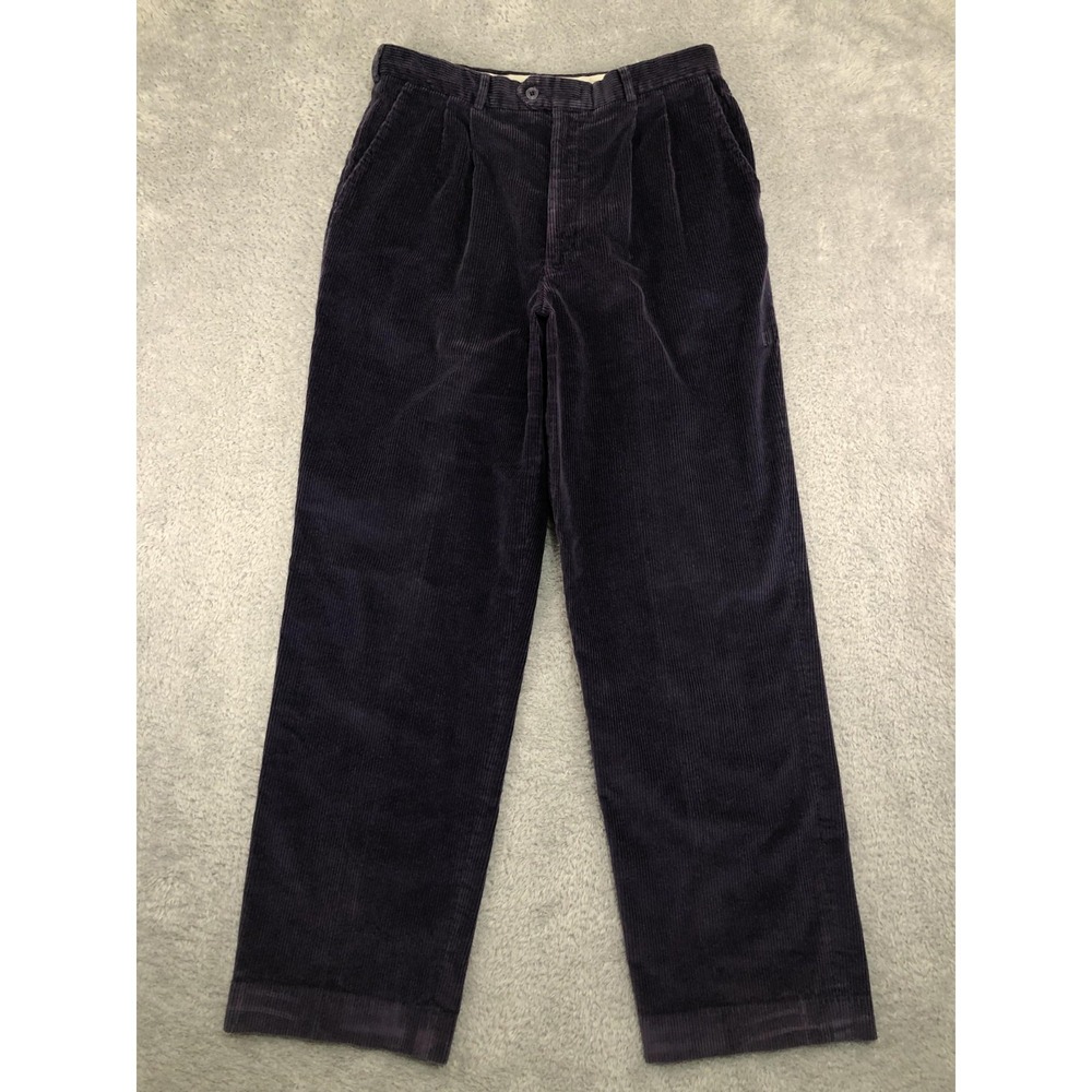 VTG Talbots Corduroy Pants Women 18 (34x32) Purple Made in USA David Brooks Ltd